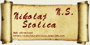 Nikolaj Stolica vizit kartica